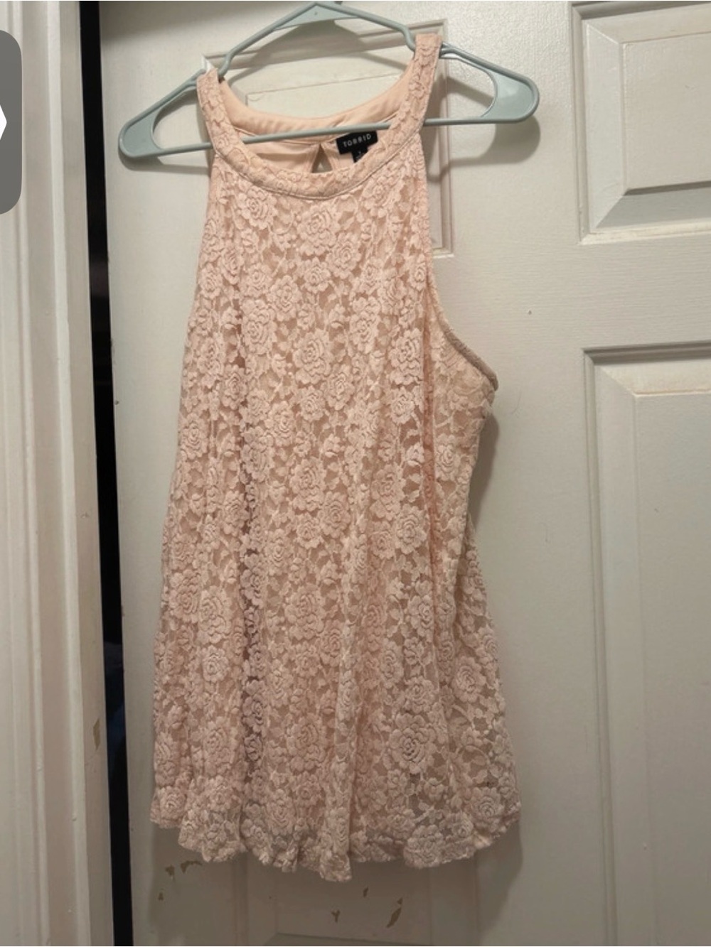 torrid Blush Pink Lace High-Neck Tank